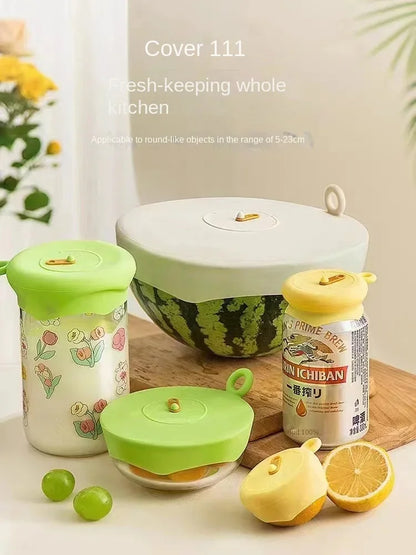 Reusable Silicone Stretch Lids – Flexible Food Covers for Bowls, Cups, Cans, and Containers &nbsp;