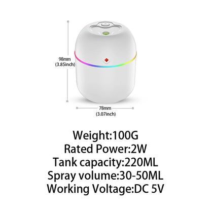 Mini USB Air Humidifier – Portable Desktop Aroma Diffuser, Silent Operation, Indoor Mist Maker for Home or Office &nbsp;