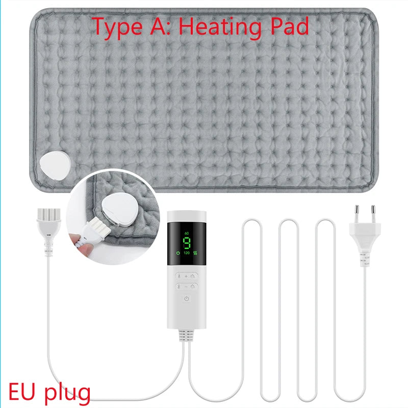 Electric Soft Heating Pad Blanket for Abdomen, Knee, Back, and Shoulder – Washable Winter Warmer for Home Use &nbsp;