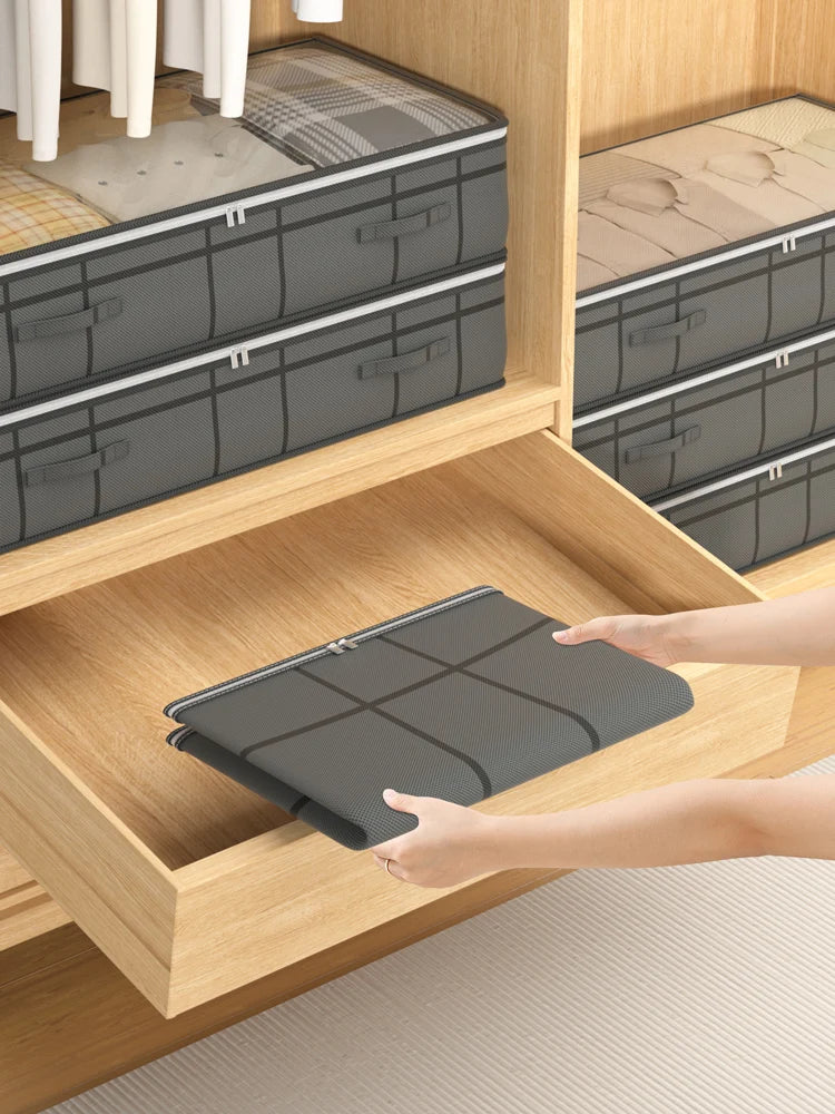 1PC Large Underbed Foldable Storage Organizer with Doggy Print – Quilt &amp; Clothes Holder for Bedroom or Dorm Use