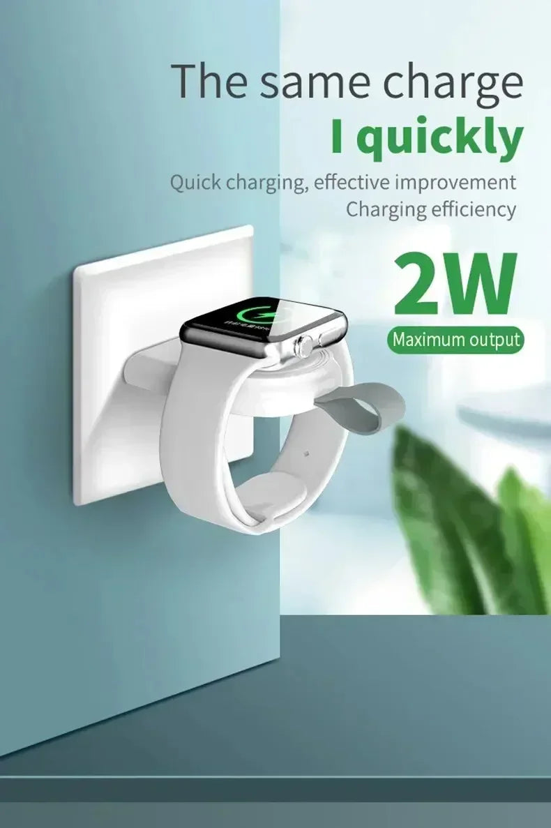 Portable Magnetic Wireless Charging Dock for Apple Watch Series 1 to 10, SE, and Ultra – Travel-Friendly Charging Stand