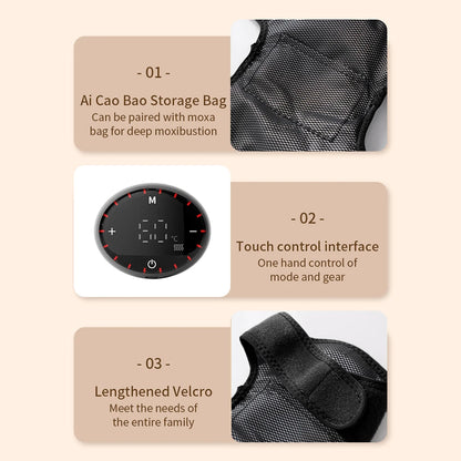Rechargeable Electric Shoulder Massager with Heating & Vibration – Thermal Therapy Belt for Knee & Arthritis Pain Relief