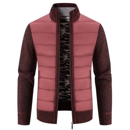 Men's Knit Baseball Jacket – Autumn Winter Casual Business Pullover Sweater, Korean Style Windbreaker Jumper