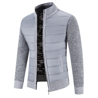 Men's Knit Baseball Jacket – Autumn Winter Casual Business Pullover Sweater, Korean Style Windbreaker Jumper