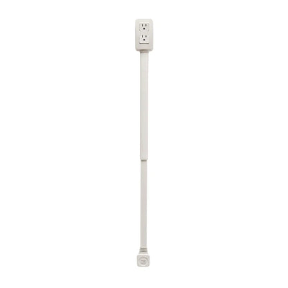 New 1-Piece Power Socket Extender with 2 Outlets, 180° Rotatable and Stretchable Length, Punch-Free Power Strip Extension Cord
