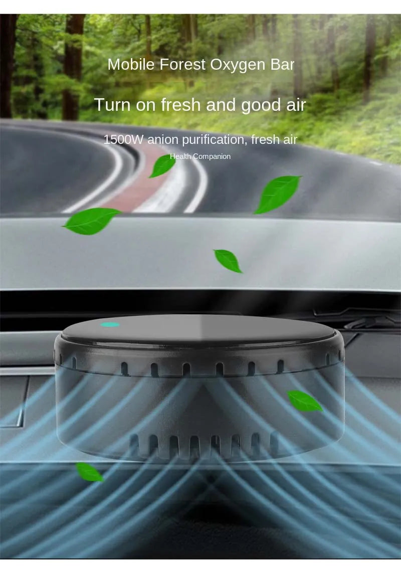 Solar-Powered USB Car Air Purifier – Compact Auto Air Freshener &amp; Odor Eliminator with Solar Charging