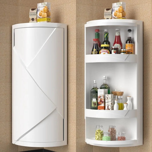 Adjustable Rotating Kitchen Shelf – Multi-Layer Spice Rack & Bottle Organizer for Corner Storage