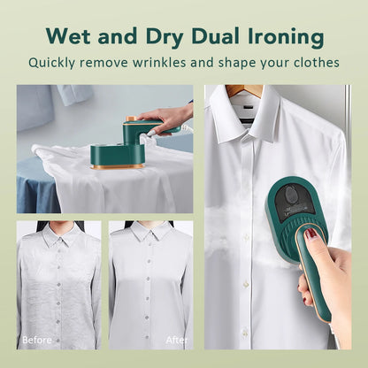 Compact Foldable Handheld Garment Steamer & Iron – Portable Steam & Dry Iron for Clothes, Ideal for Home and Travel