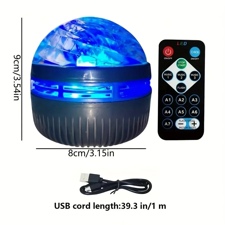 LED Starry Sky &amp; Northern Lights Projector Lamp with Remote Control and Auto-Rotation – Perfect for Home and Party Decoration