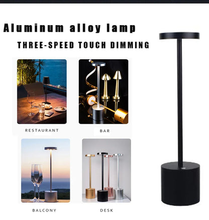 Rechargeable LED Night Light Table Lamp – Portable USB Desk Lamp for Bedroom, Restaurant, Hotel, Bar, and Living Room Decor &nbsp;