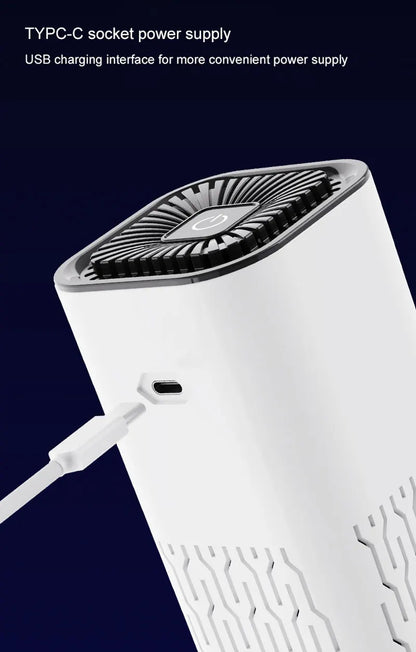 Compact HEPA Air Purifier with Negative Ions – Eliminates Smoke, Odors &amp; Formaldehyde – Ideal for Cars &amp; Bedrooms, with Aromatherapy Function