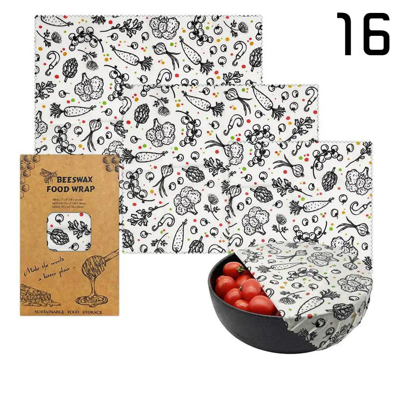 Eco-Friendly Reusable Beeswax Food Wrap – Natural Organic Food Storage Paper for Fresh Keeping