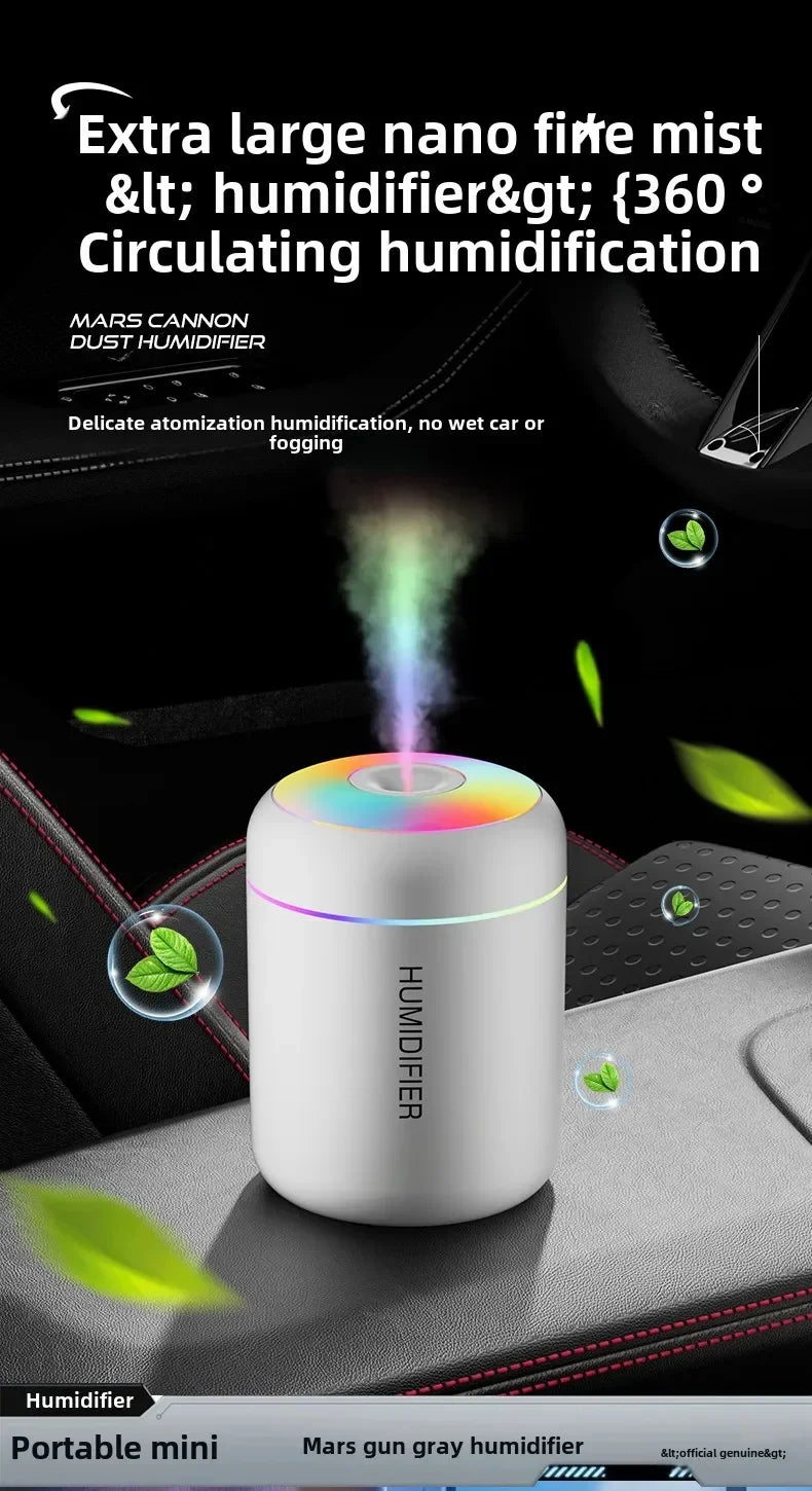 Mini USB Electric Air Humidifier 180ML with Aroma Diffuser, Essential Oil Purifier, and Aromatherapy Mist for Home and Bedroom