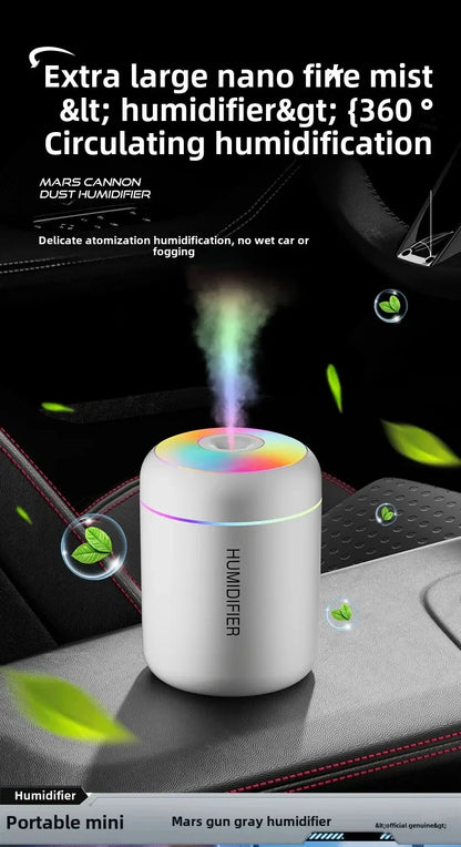 Mini USB Electric Air Humidifier 180ML with Aroma Diffuser, Essential Oil Purifier, and Aromatherapy Mist for Home and Bedroom