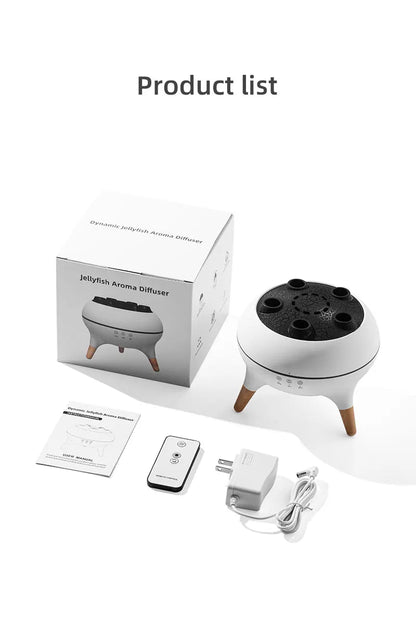 Creative Jellyfish-Shaped Ultrasonic Aroma Humidifier with Remote Control – Essential Oil Diffuser & Mist Maker