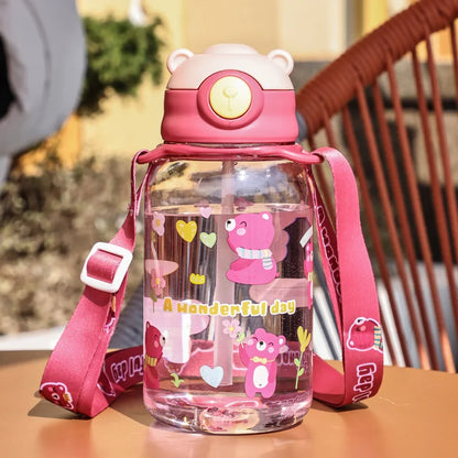 Children’s Sippy Cup with Straw and Handle – Portable Water Bottle for Kids