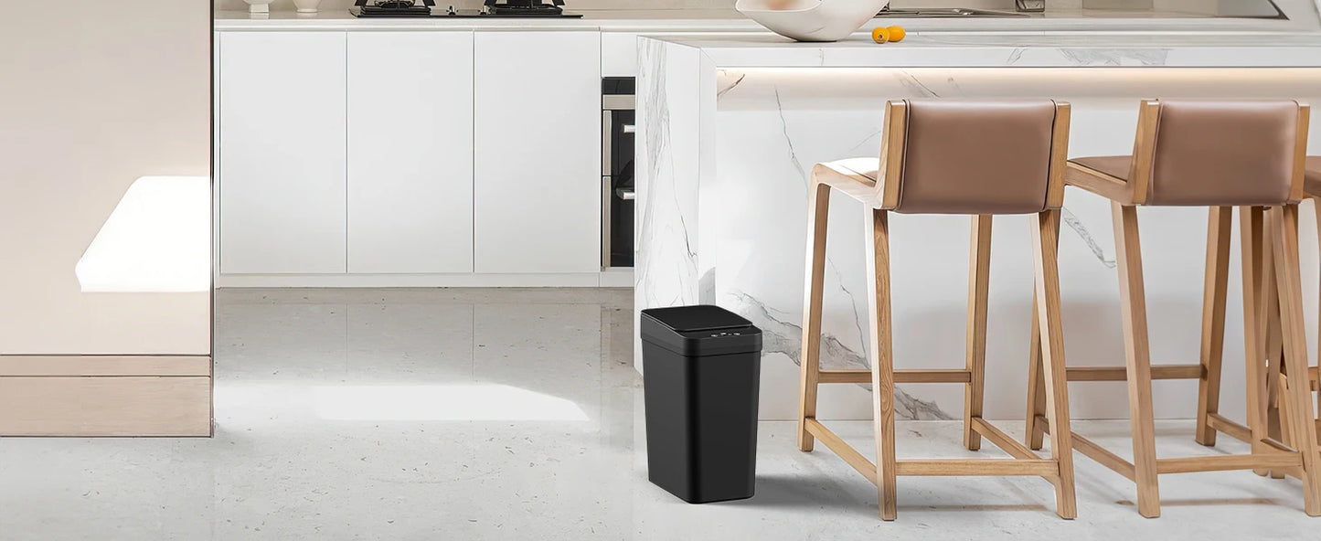 12L Smart Touchless Trash Can – Automatic Motion Sensor Waste Bin with Lid, Waterproof Electric Garbage Bin for Bathroom &amp; Kitchen