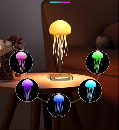 Creative Jellyfish Night Light with Voice & Motion Sensor – Hanging Ambient Lamp for Bedroom Decor & Gifts