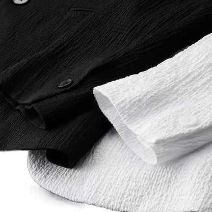 2024 New Summer & Autumn High-Quality Men's Long Sleeve Casual Suit Korean Style Two-Piece Set
