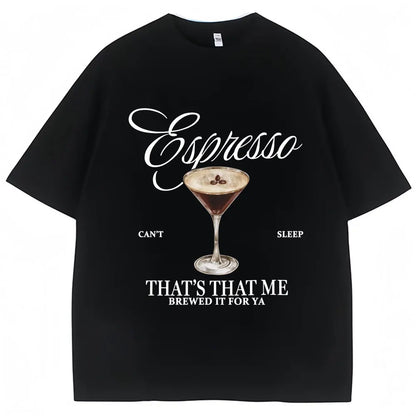 Sabrina Carpenter Espresso Martini Graphic Tee – Unisex Casual Loose Fit Soft Cotton Aesthetic Streetwear T-Shirt