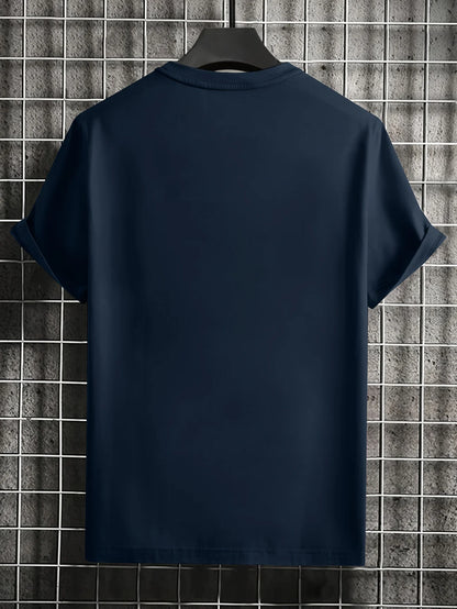 Men’s Summer Casual Crew Neck T-shirt with Unique Geometric Graphic Print — Short Sleeve Outdoor Top