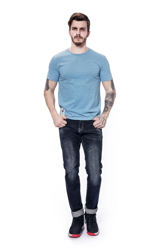 Men’s Classic Solid Color Cotton T-Shirt – Summer 2023 Collection | Casual O-Neck Basic Tee – High-Quality White &amp; Black Short Sleeve Top