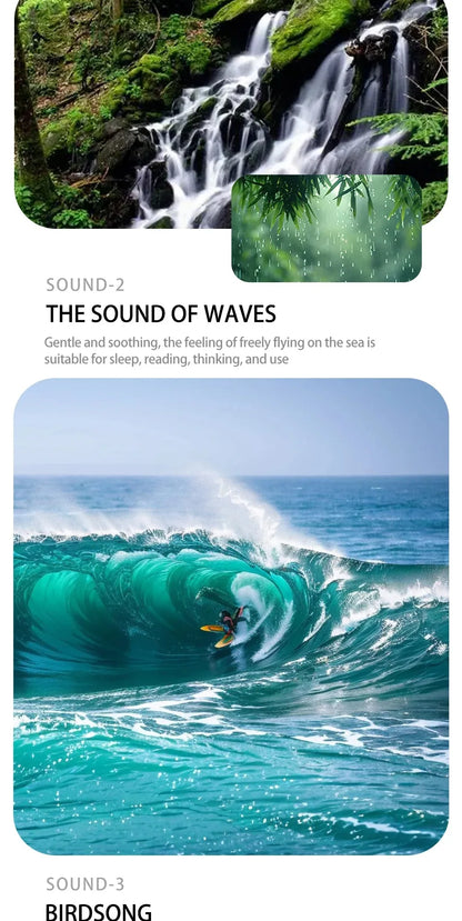 RGB Light Baby White Noise Machine with Timer, Sleep Sound Player, Night Light, USB Rechargeable - White