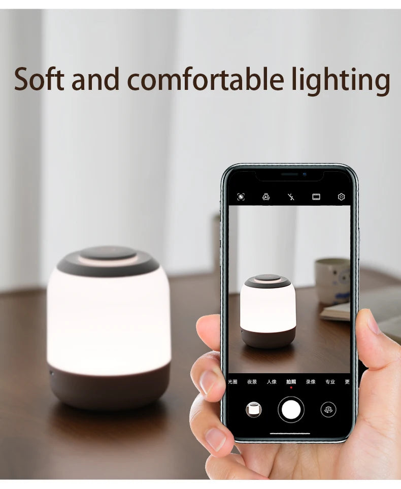 Portable USB LED Touch Sensor Night Lamp – Table and Bedside Lamp for Bedroom, Kids, and Gifts &nbsp;