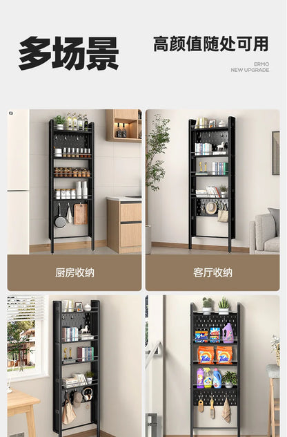 Wall-Mounted Bathroom Corner Shelf – Perforated Organizer Rack for Shampoo, Toothbrush, and Toiletries