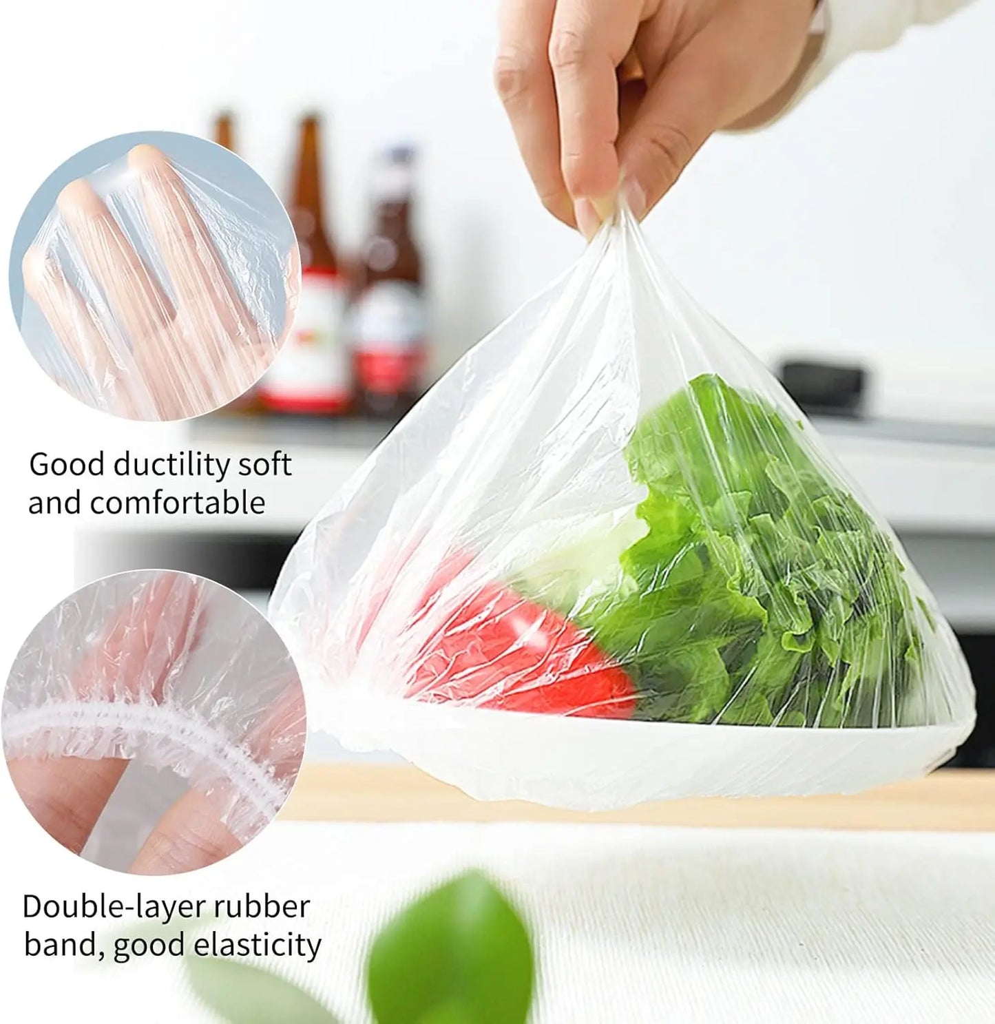 Reusable Elastic Food Bowl Covers – BPA-Free Plastic Wrap Alternative for Plates, Bowls, Leftovers, Fruits &amp; Vegetables
