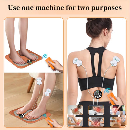 New 3D Electric EMS Foot Massager Pad with Remote – Smart Foldable Foot Muscle Stimulator for Relaxation and Shaping