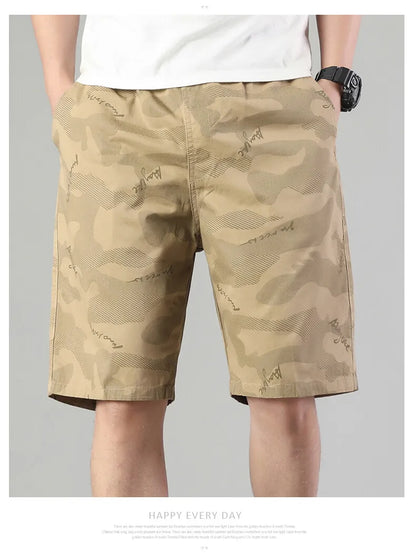 Men’s Relaxed Fit Sweat Shorts – Elastic Waist Cotton Cargo Gym Shorts with Drawstring, Casual and Comfortable