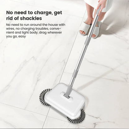 All-in-One Manual Sweeping Broom & Dustpan Set – Hand-Push Floor Sweeper & Vacuum Cleaner for Home Use