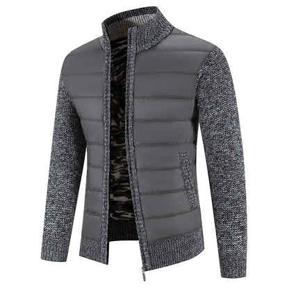 Men's Knit Baseball Jacket – Autumn Winter Casual Business Pullover Sweater, Korean Style Windbreaker Jumper