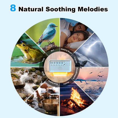 White Noise Sound Machine &amp; Essential Oil Diffuser with Bluetooth Speaker and Night Light – Ideal for Sleep, Relaxation, and Meditation