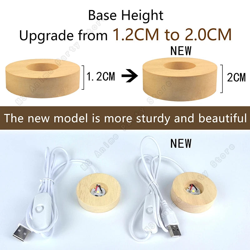 Unique 3D LED Crystal Ball Night Lamp – Glowing Galaxy, Saturn, Moon &amp; Planets Design – Bedside Table Light &amp; Birthday Gift for Kids (5cm)