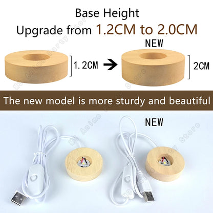 Unique 3D LED Crystal Ball Night Lamp – Glowing Galaxy, Saturn, Moon &amp; Planets Design – Bedside Table Light &amp; Birthday Gift for Kids (5cm)