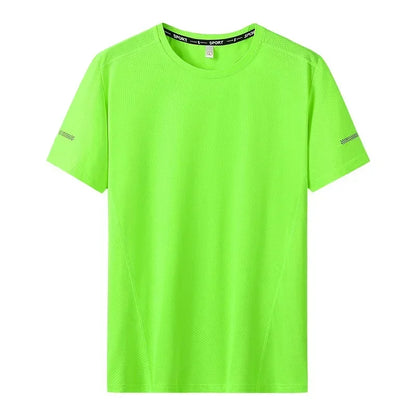 Plus Size Men’s Quick-Dry Oversized T-Shirt, Round Neck, Short Sleeve, Available in 5XL and 6XL
