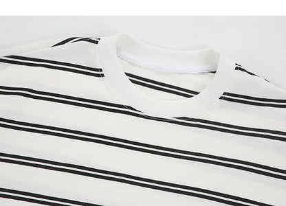 Men’s Striped Cotton T-Shirt – Casual Summer Fashion Tee, Oversized Fit, Available Up to 5XL, Funny and Stylish Design &nbsp;