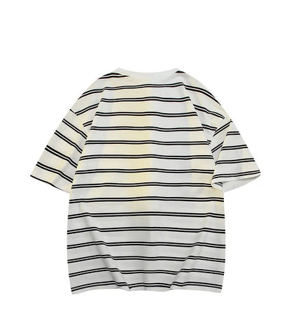 Men’s Striped Cotton T-Shirt – Casual Summer Fashion Tee, Oversized Fit, Available Up to 5XL, Funny and Stylish Design &nbsp;