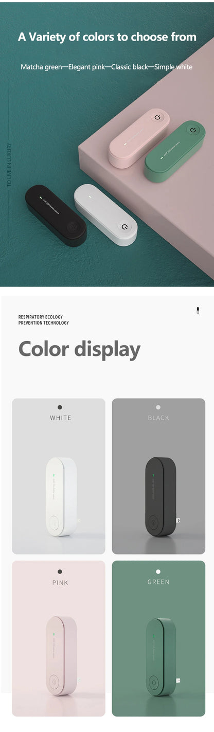 Portable Anion Air Purifier – Ionizer &amp; Deodorizer for Smoke, Dust, Pets, and Odors – Ideal for Toilets, Bedrooms &amp; More