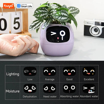 Tuya Ivy AI Smart Flower Pot – 49+ Animated Expressions, 7 Sensors & Intelligent Plant Care