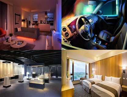 5M Flexible 2835 LED Strip Light, 240 LEDs/m, DC12V/24V – High Brightness, Cuttable Tape Light in Red, Green, Blue