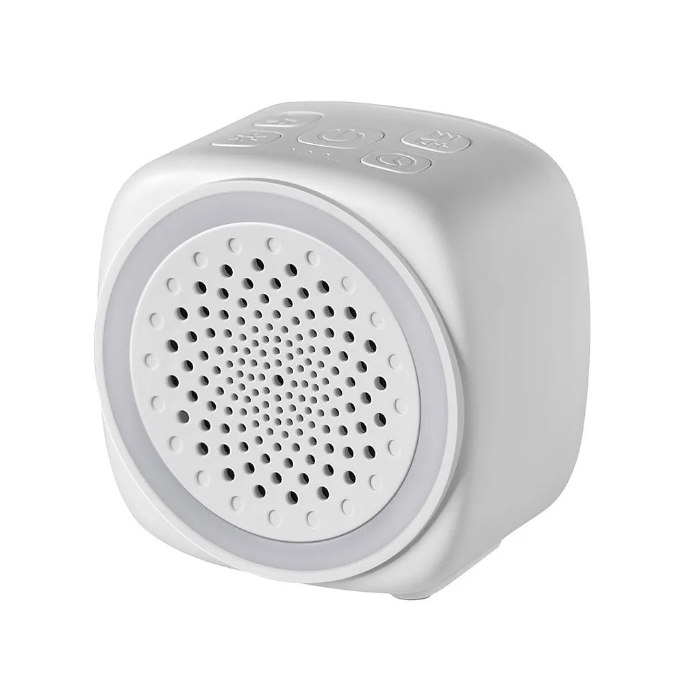 RGB Light Baby White Noise Machine with Timer, Sleep Sound Player, Night Light, USB Rechargeable - White