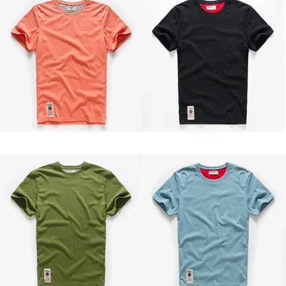 Men’s Cotton Short Sleeve T-Shirt – Casual O-Neck Basic Tee for Summer – Y2K Streetwear Style High-Quality Top &nbsp;