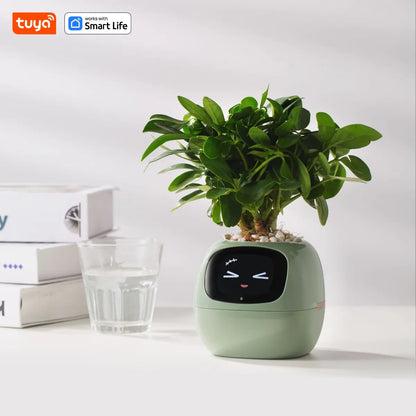 Tuya Ivy AI Smart Flower Pot – 49+ Animated Expressions, 7 Sensors & Intelligent Plant Care