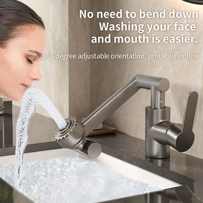 1080° Rotating Basin Faucet – Hot & Cold Multi-Function Booster Tap for Bathroom & Kitchen Use