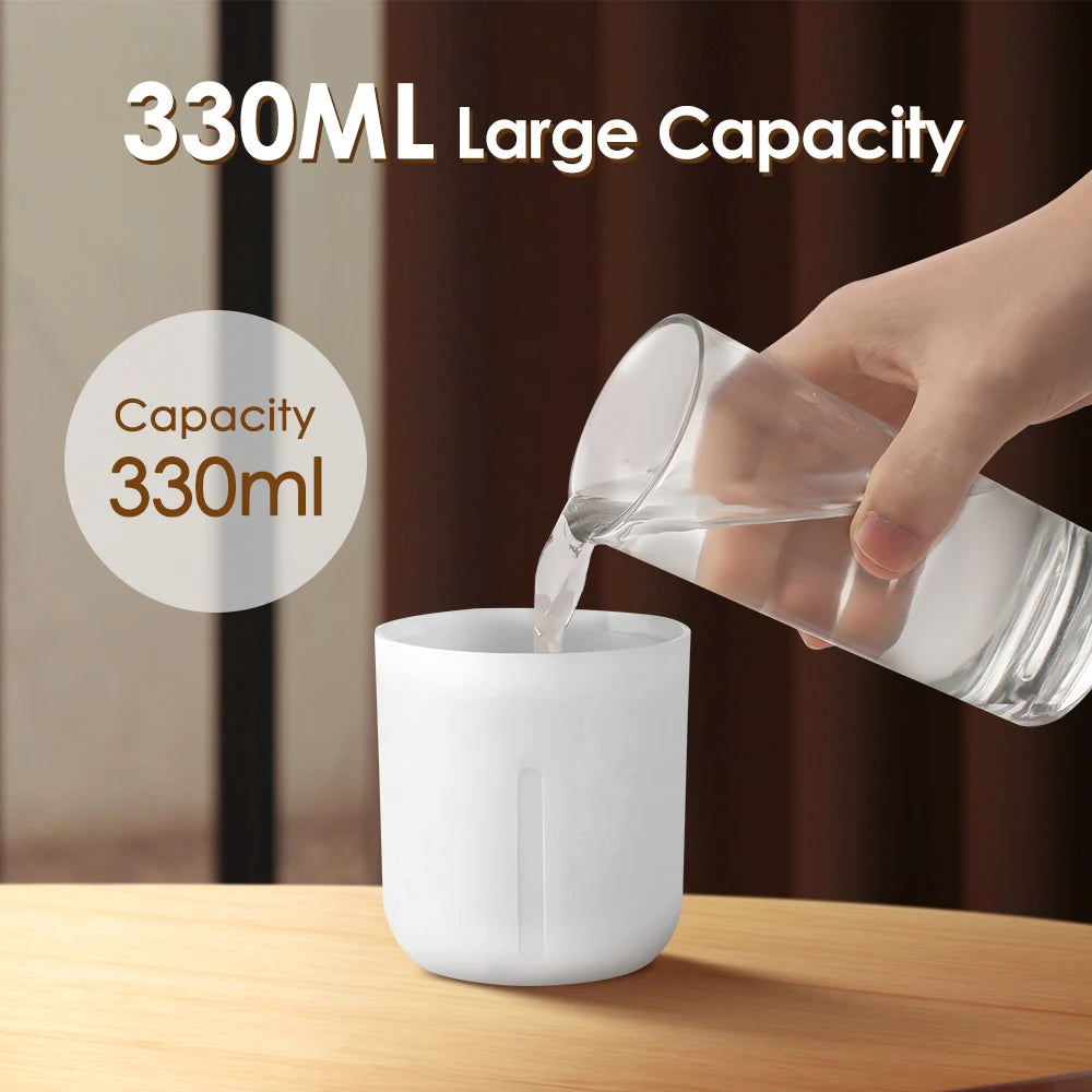 Mini USB Portable Air Humidifier with Aroma Diffuser, LED Cool Light, 330ml Mist Purifier for Room, Home, Car, and Plants