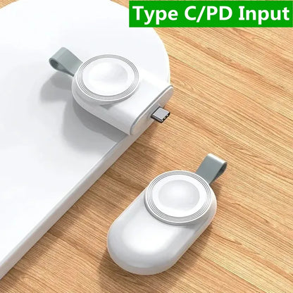 Portable Magnetic Wireless Charging Dock for Apple Watch Series Ultra/10/9/8/7/6/5/4/3/2/SE – Travel-Friendly Charger Stand