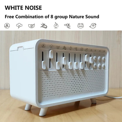 White Noise Sound Machine &amp; Essential Oil Diffuser with Bluetooth Speaker and Night Light – Ideal for Sleep, Relaxation, and Meditation